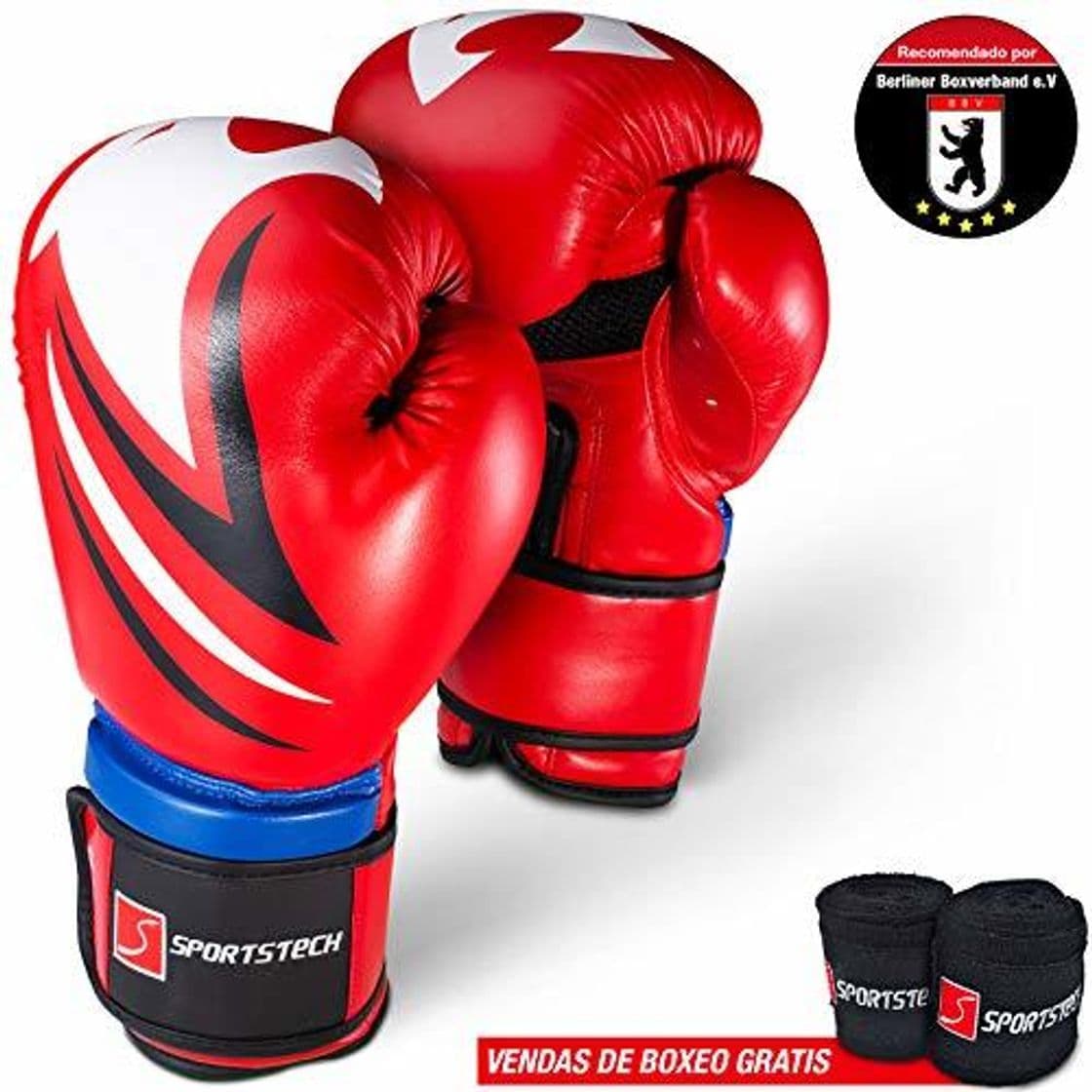 Producto Sportstech BXG Guantes de Boxeo Profesionales.Amortiguación y fijación de muñeca desarrollados por