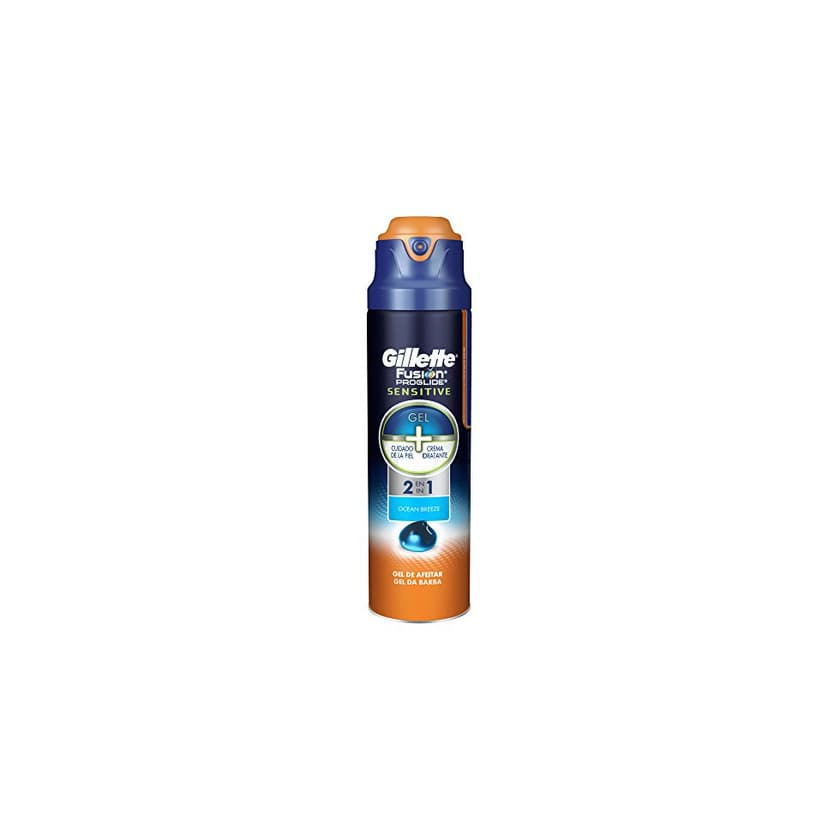 Belleza Gillette Fusion Proglide Sensitive 2 en 1 Ocean Breeze Gel de Afeitado