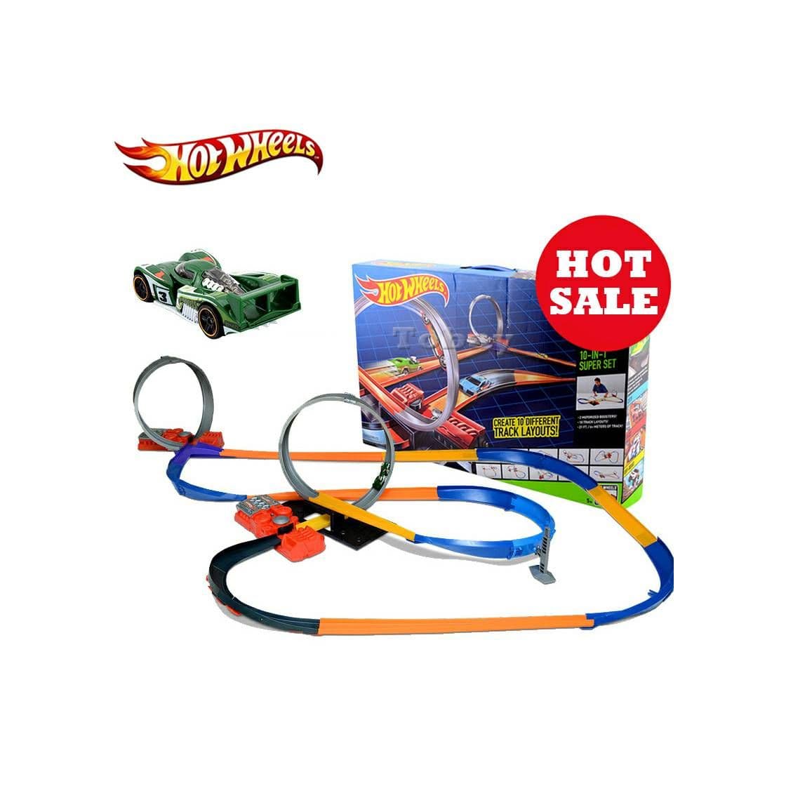 Product Hot Wheels - Track Buider Caja de Acrobacias Deluxe, Accesorios para Pistas