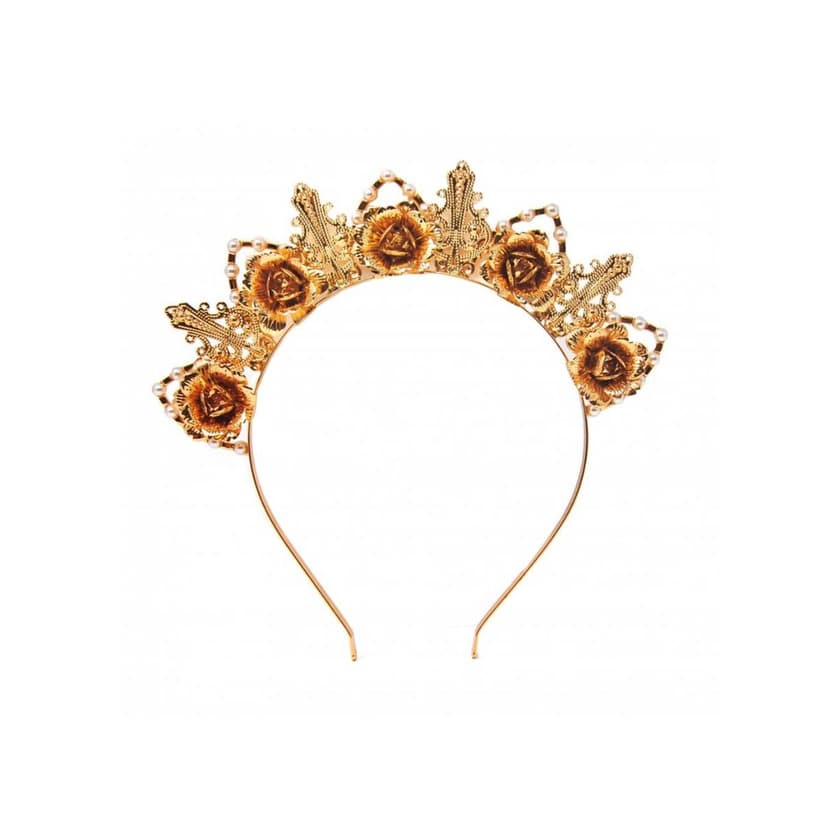 Producto GOLD ROSE & PEARL CROWN HEADBAND