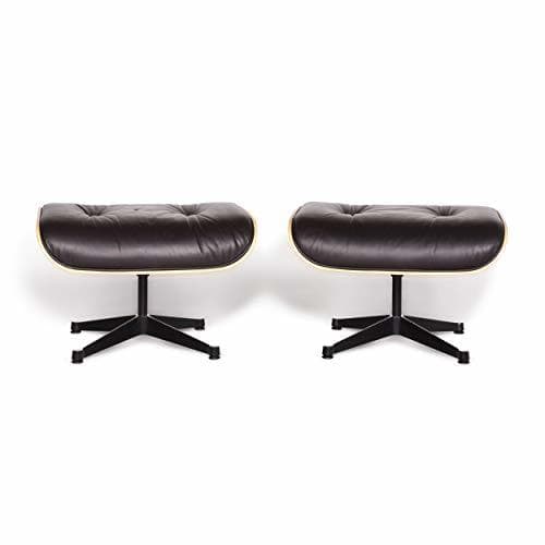 Place Vitra Eames Lounge Chair Leather Stool Set Brown Charles & Ray Eames