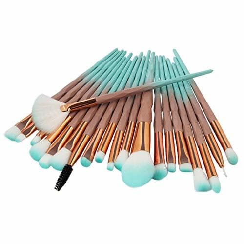 Belleza 20Pcs Diamond Makeup Brushes Set Blending Eye shadow Lip Cosmetic Beauty Make