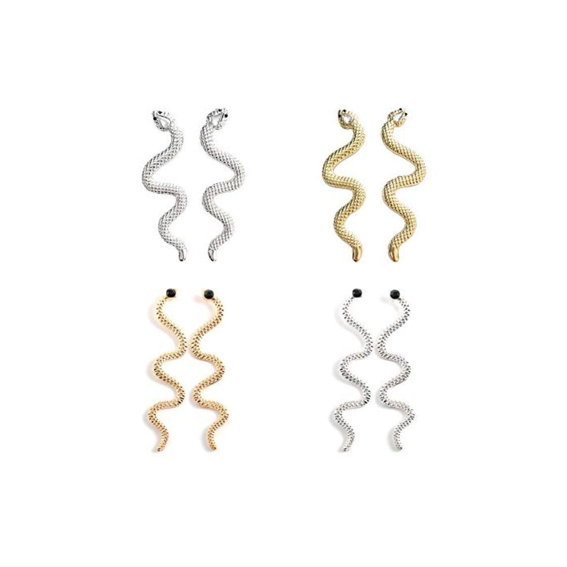 Product Accesorios de joyería de las mujeres Aretes de serpiente Pendientes largos Oro