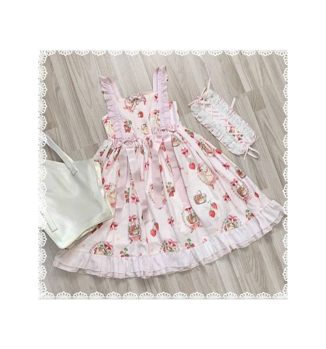 Moda Vestido Sweet Lolita fresas