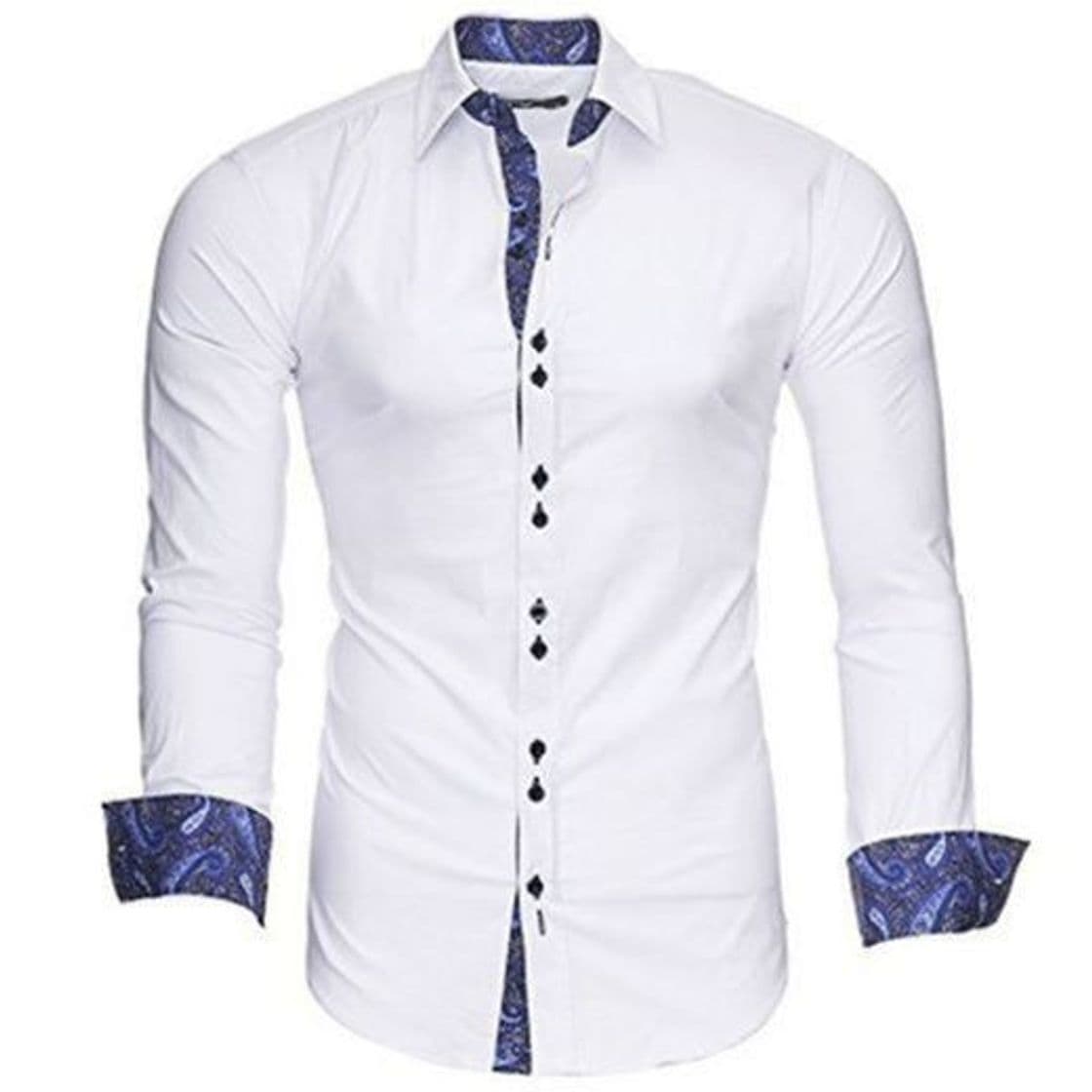 Product Kayhan Hombre Camisa Royal Paisley White/Navy