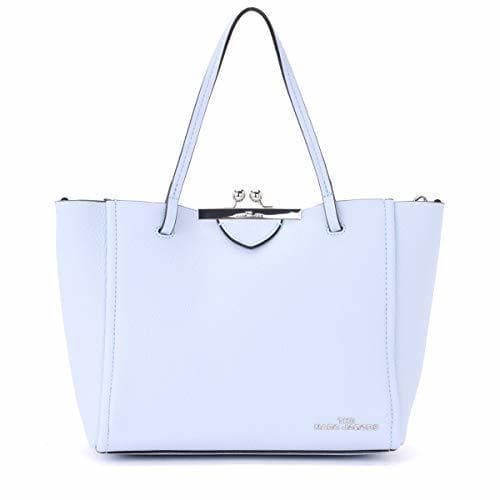 Place Marc Jacobs Borsa Kiss Lock in pelle martellata azzurra