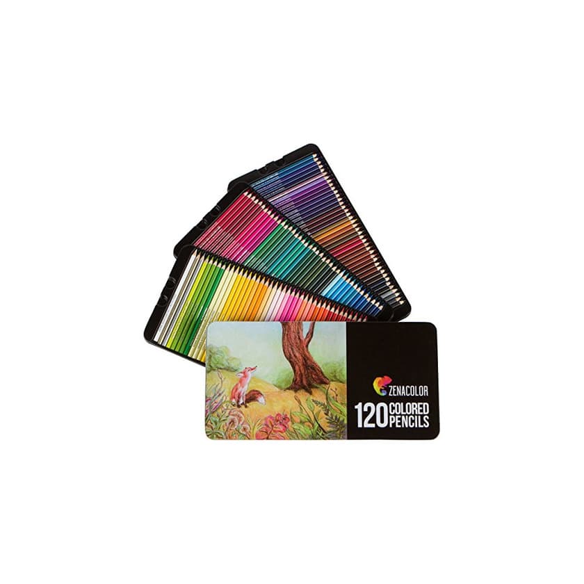 Producto 120 Lápices de Colores con Caja de Metal de Zenacolor - 120