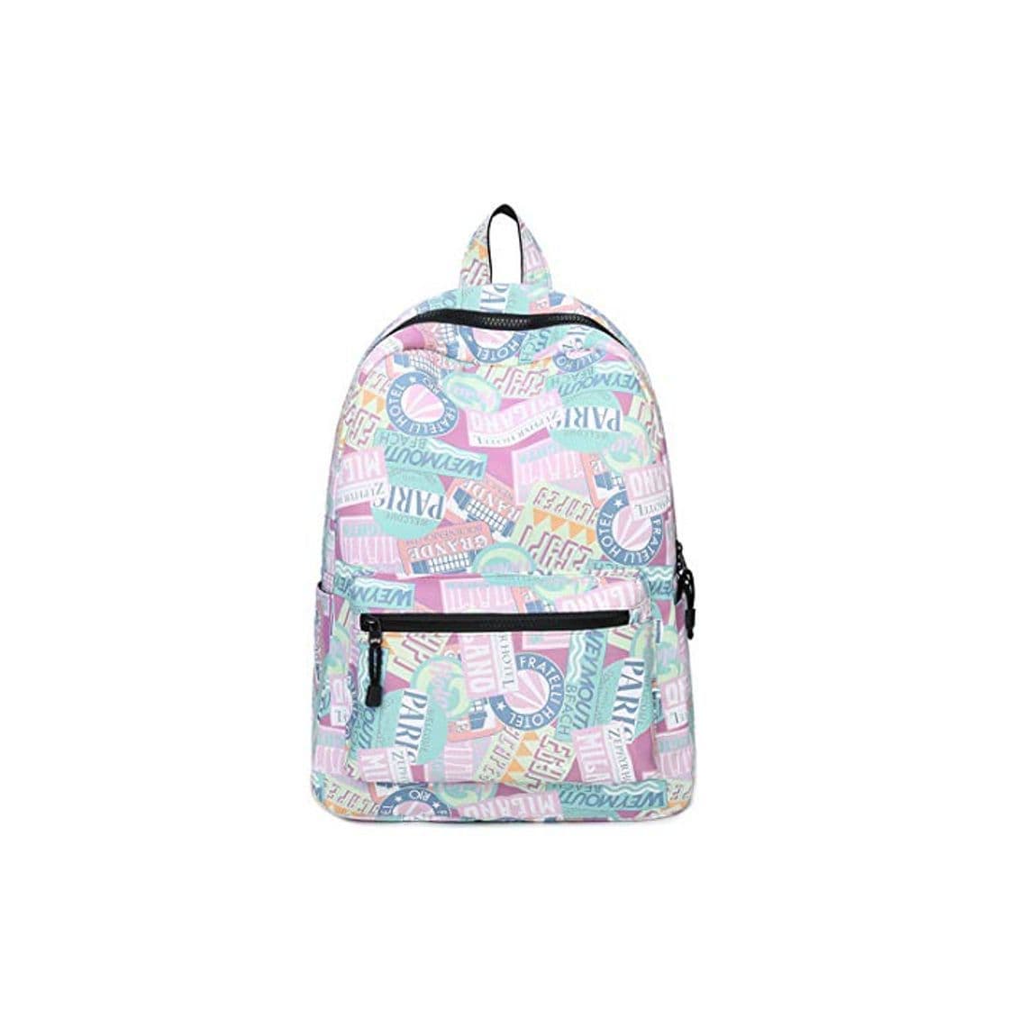 Producto Joymoze Mochila Moderna Impermeable Impresión Retro Colorida para Mujeres