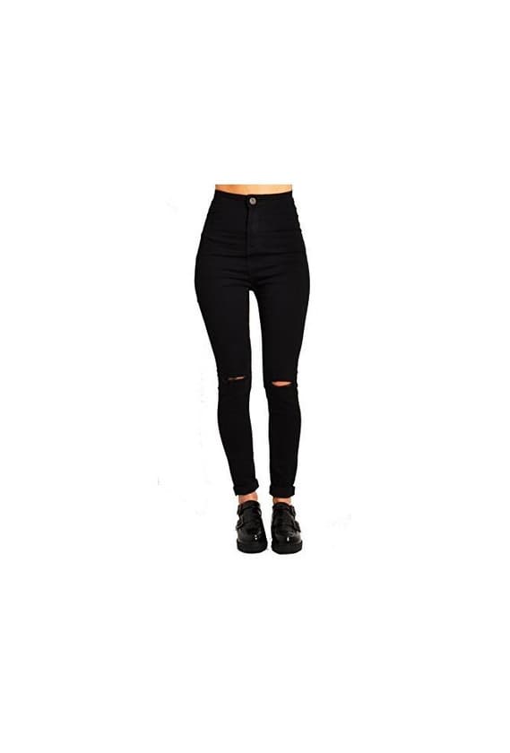 Fashion LILY LULU – Pantalones vaqueros skinny tipo con talle alto