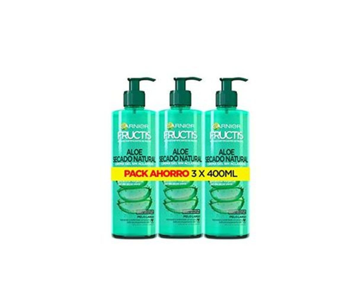 Beauty Garnier Fructis Aloe Secado Natural Crema Gel sin Aclarado - 3 Recipientes