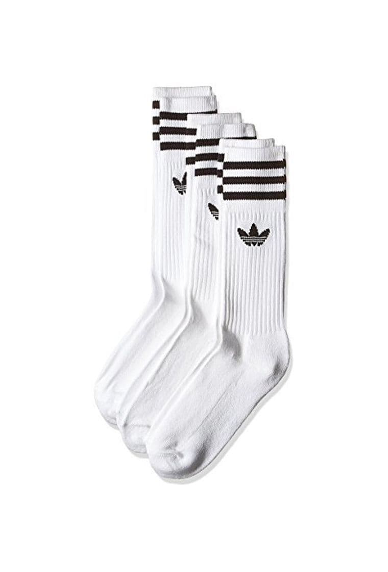 Fitness Adidas Solid Crew, Calcetines Unisex Adulto, blanco