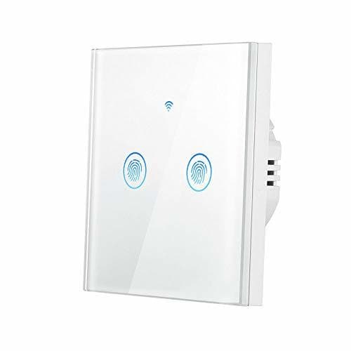 Product Interruptor WIFI 2 Gang, Konesky Interruptor de Pared Tactil,Smart Dimmer Switch con