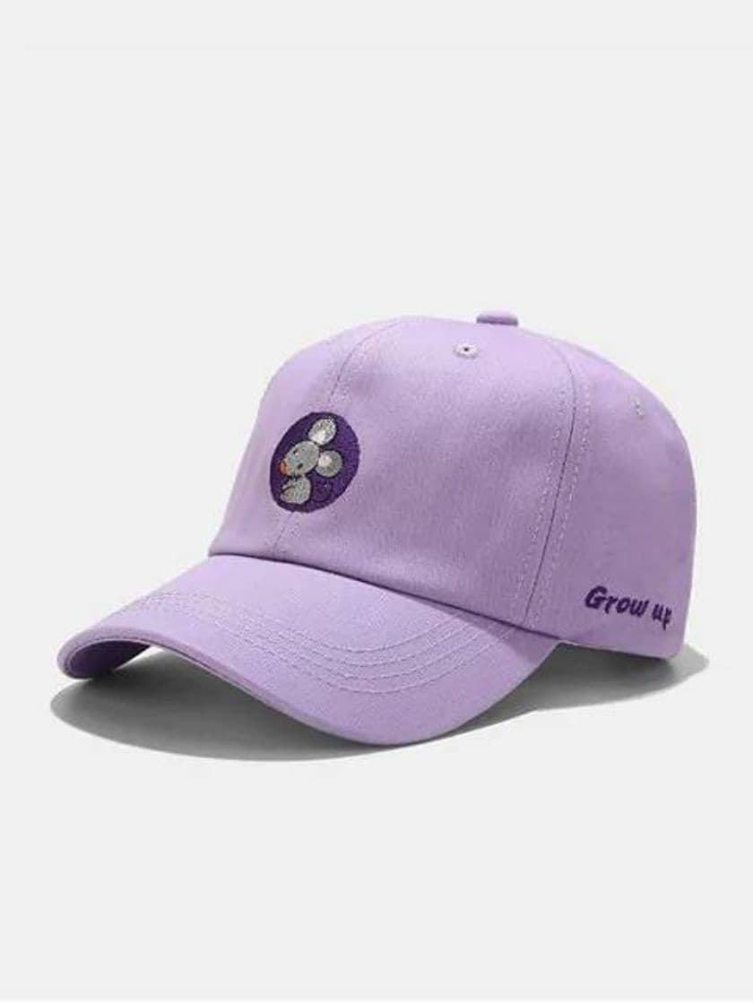 Moda Mouse Embroidery Casual Baseball Cap - Purple

