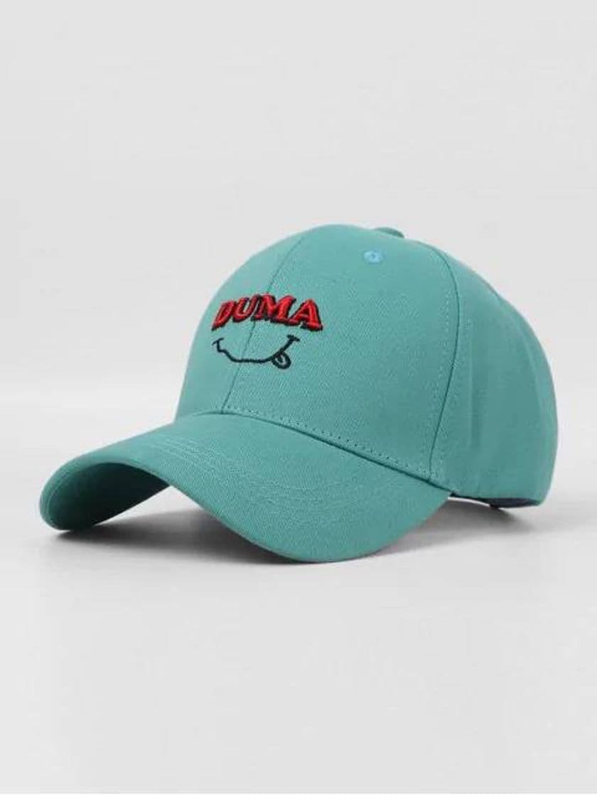 Fashion Letters Embroidery Cotton Baseball Cap - Macaw Blue Green

