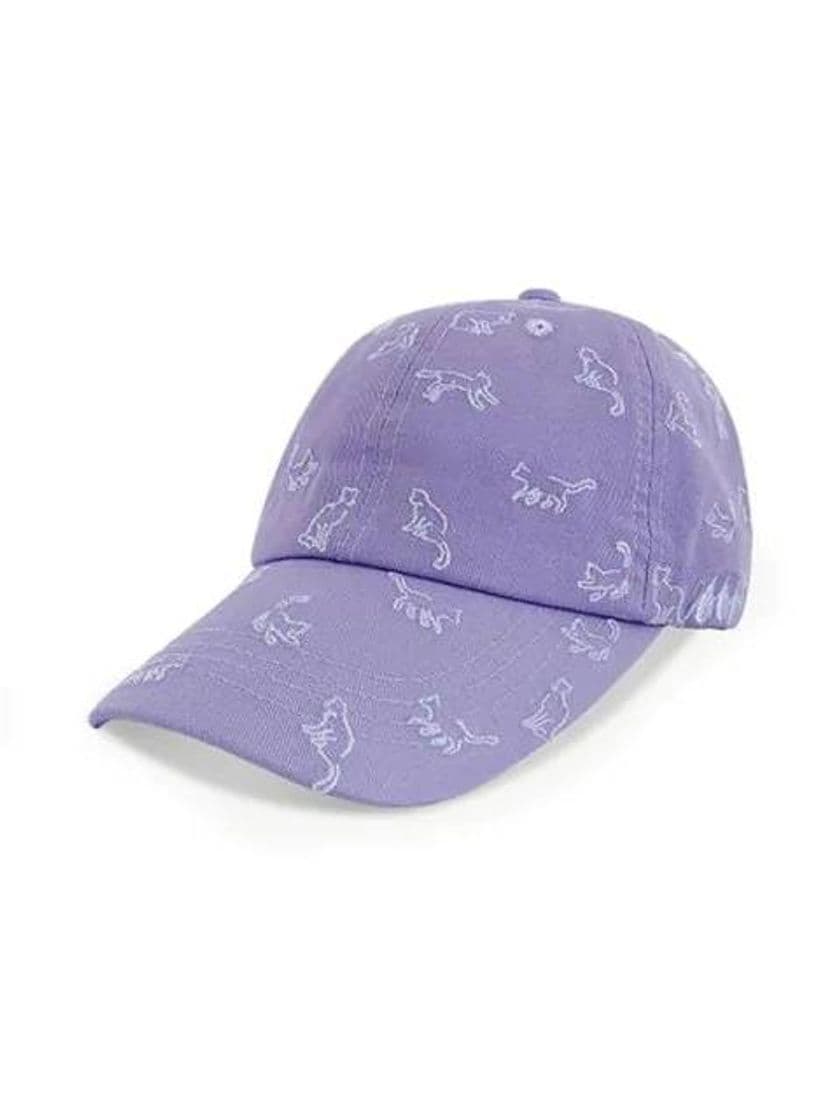 Moda Cats Pattern Embroidery Baseball Cap - Purple

