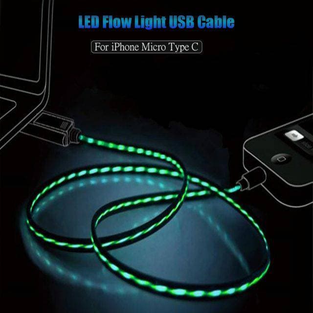 Product Cabo usb com led flow de acordo com a velocidade de carregam