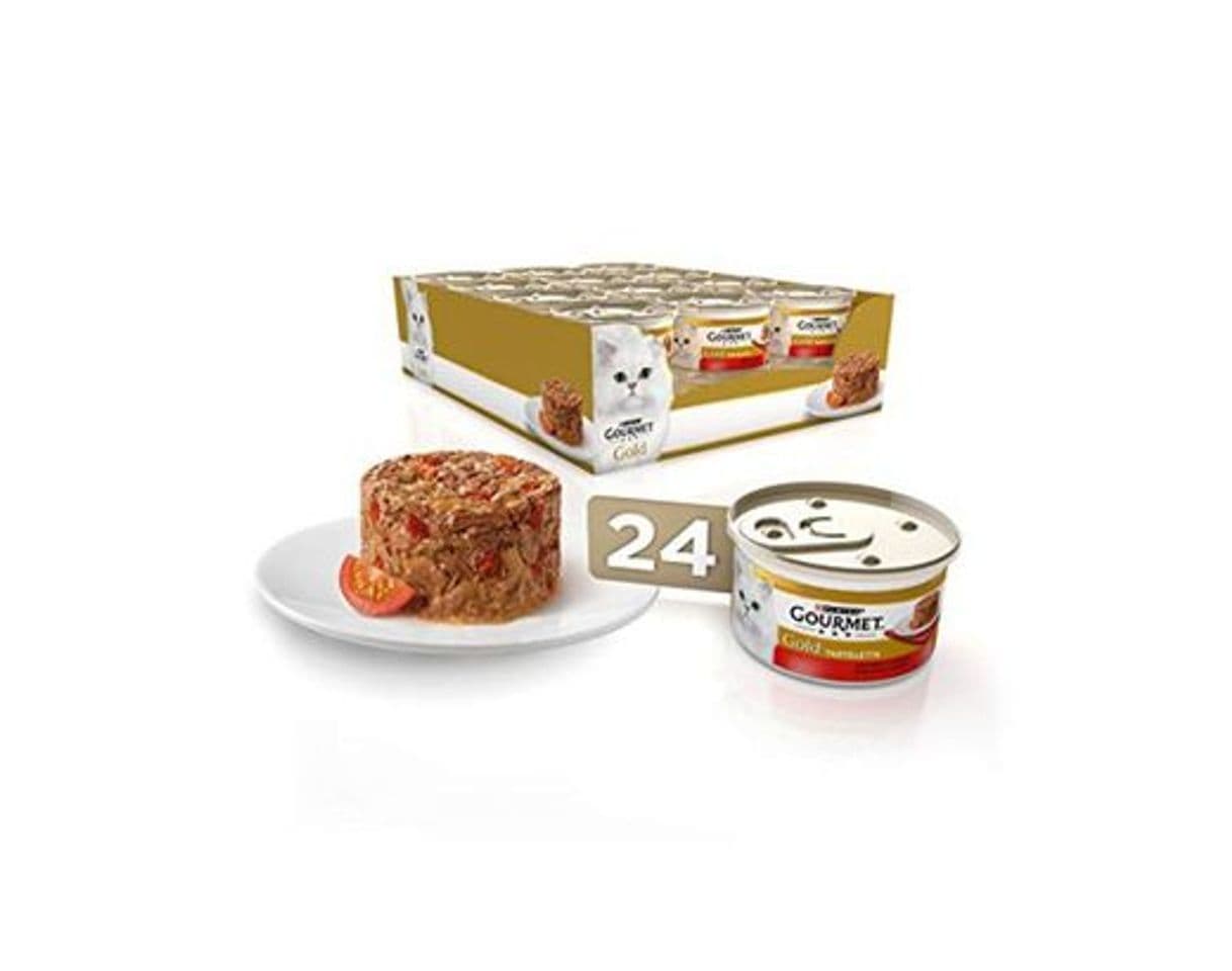 Product Purina Gourmet Gold Tartalette comida para gatos con Buey y Tomate 24 x 85 g