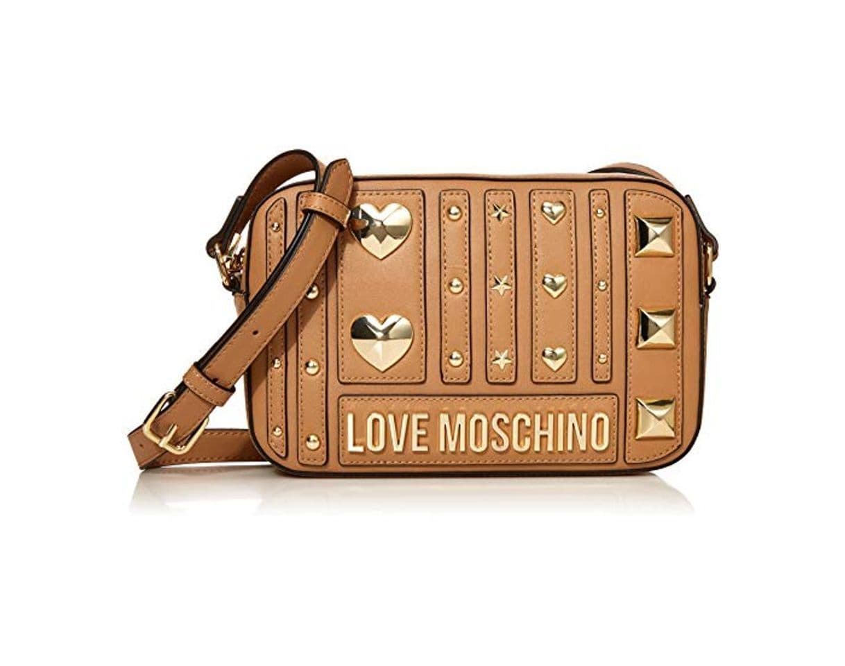 Moda Love Moschino Borsa PU, bolso bandolera para Mujer, Beige