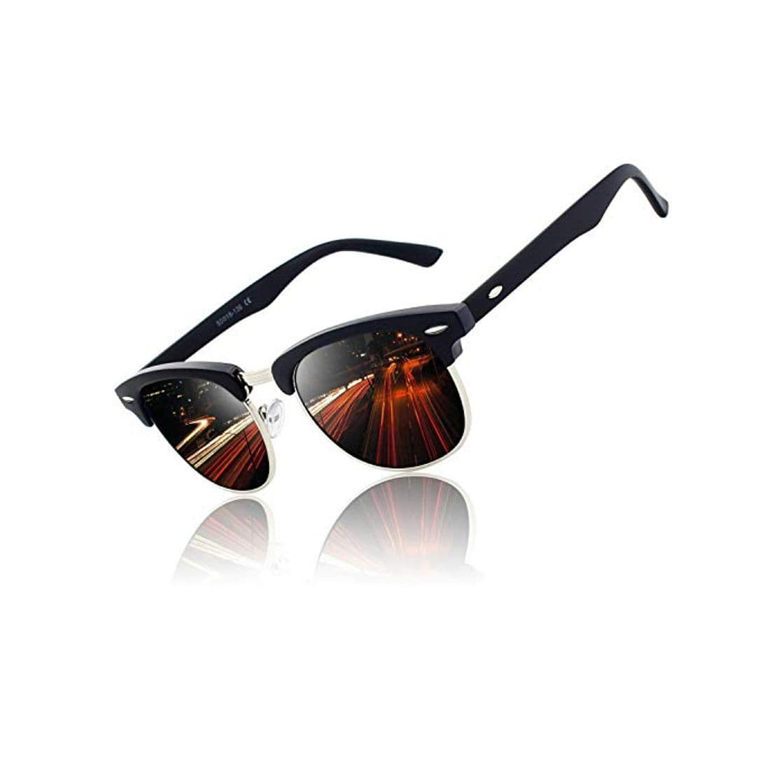 Fashion CGID Gafas de sol polarizadas retro medio marco clásico para Hombre y