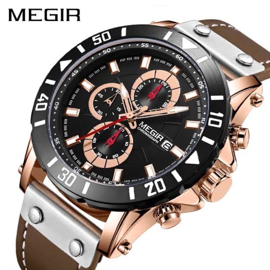 Fashion Relojes para Hombre Moda Acero Inoxidable Deportivo Analógico Reloj Cronógrafo Impermeable Negocios Reloj de Pulsera