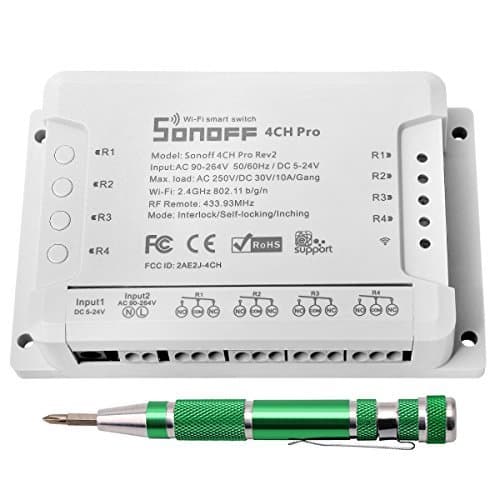 Electronic 4CH Pro R2 Interruptor inalámbrico inteligente WiFi Conmutador de Control Remoto del