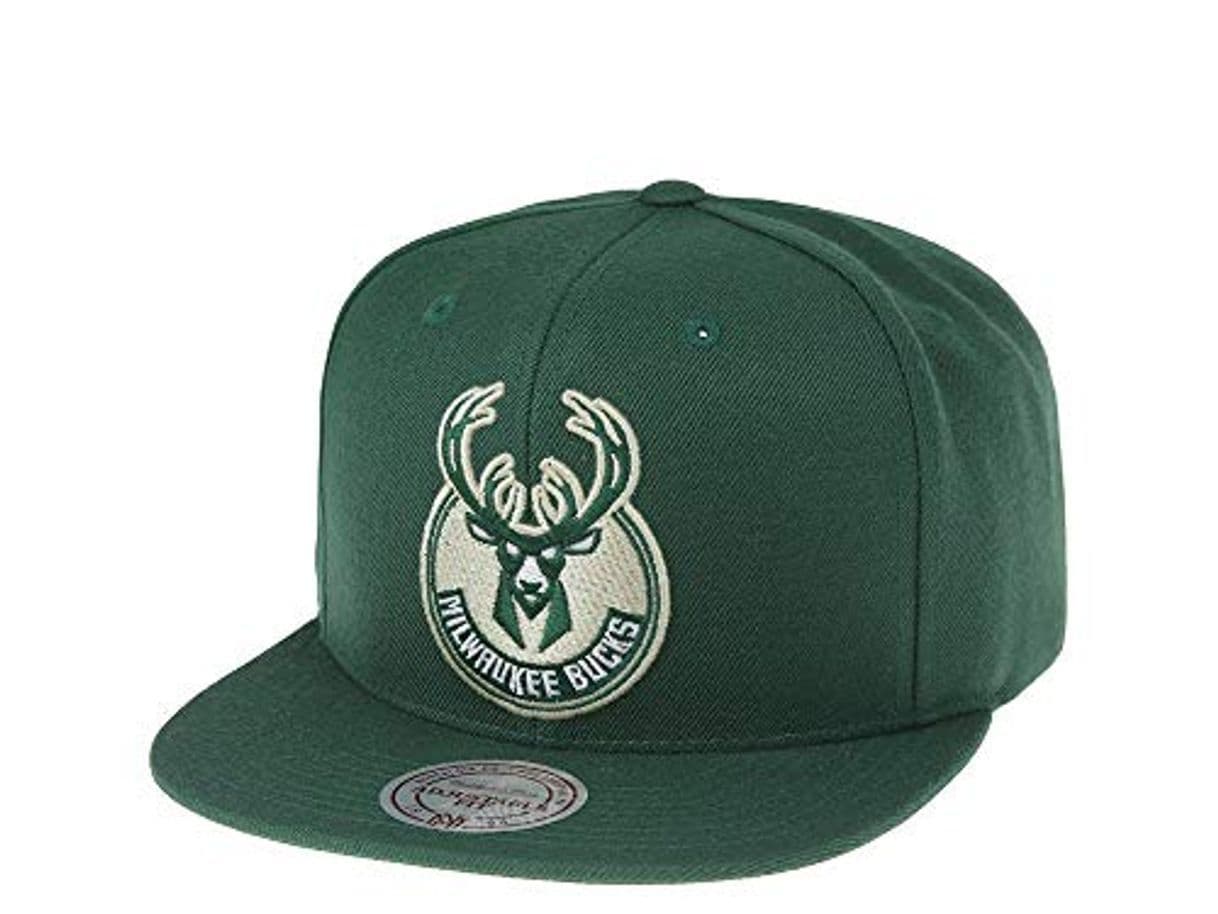 Fashion Mitchell & Ness Milwaukee Bucks HWC HSSMM18157 Wool Solid Snapback Cap Kappe Basecap