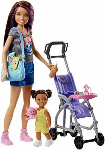 Producto Barbie Muñeca Skipper hermana de Barbie, niñera de paseo, regalo para niñas