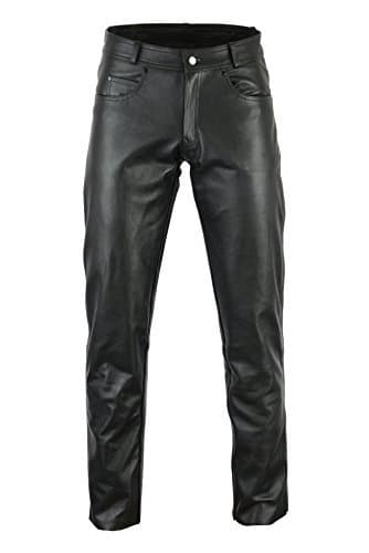 Lugar Bikers Gear CE1621-1 - Pantalón de piel sintética para hombre