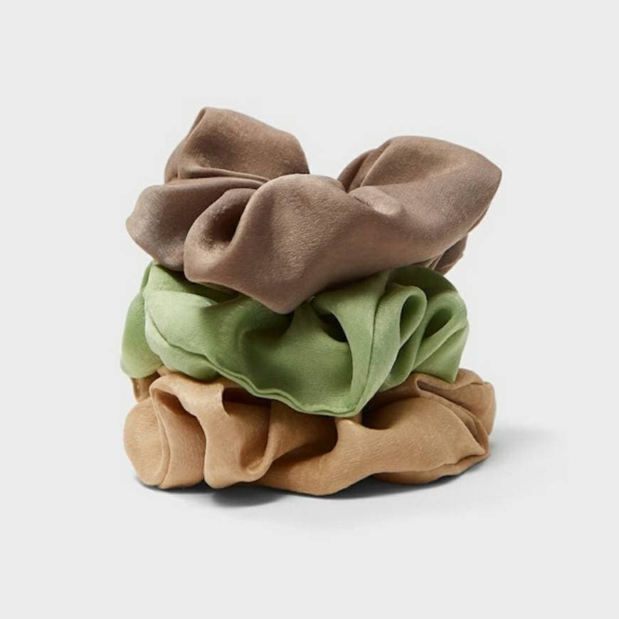 Fashion STRADIVARIUS Conjunto de 3 scrunchies às cores