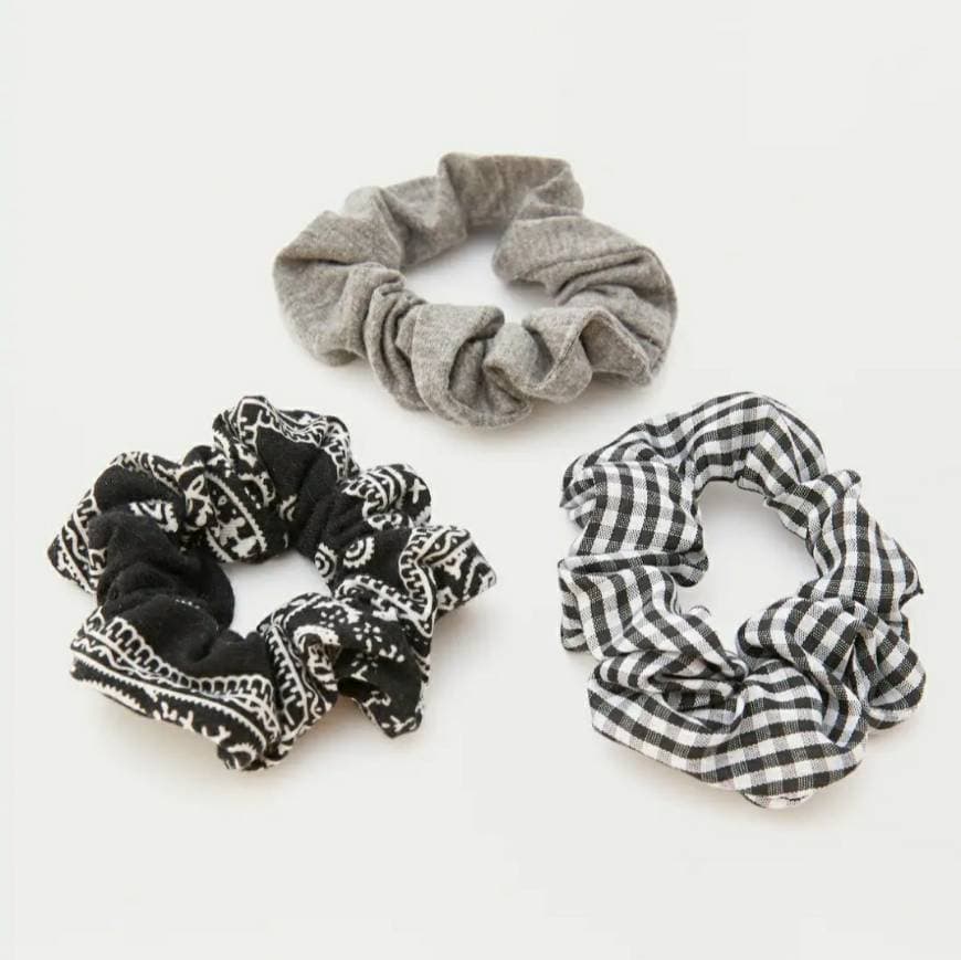 Moda PULL&BEAR Pack de 3 scrunchies estampados