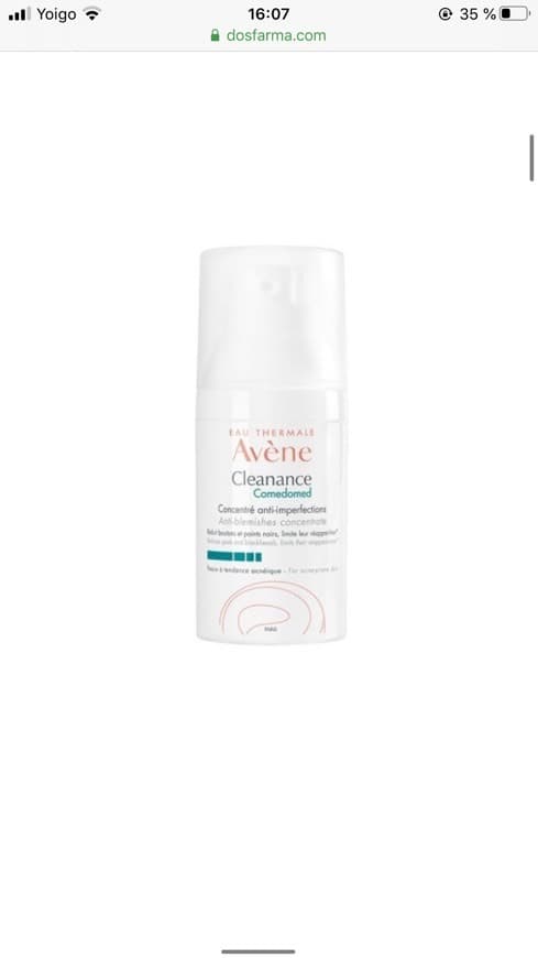 Beauty Avene Avene Cleanance Comedomed Concentre 30Ml 1 Unidad 30 ml