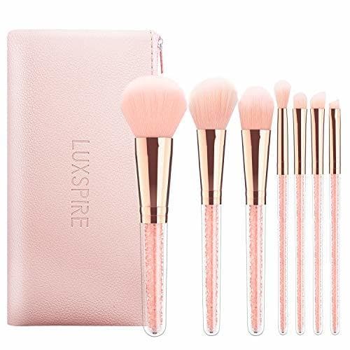 Lugar Luxspire 7PCS Professional Pinceles de maquillaje Set de Pincel cosmético de pestañas