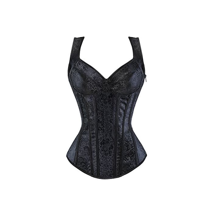 Product Grebrafan Corsés para Las Mujeres Nupcial Corset Bustiers con Tirantes Talla Grande