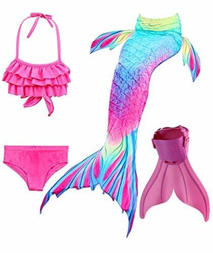 Producto shepretty Traje de Baño de La Cola Sirena de Las Muchachas Bikini