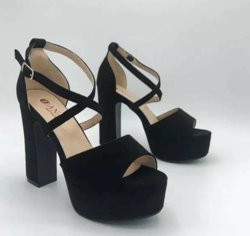 Moda OCHENTA Zapatos con Tacon Alto para Mujer Plataforma #01 Negro 39