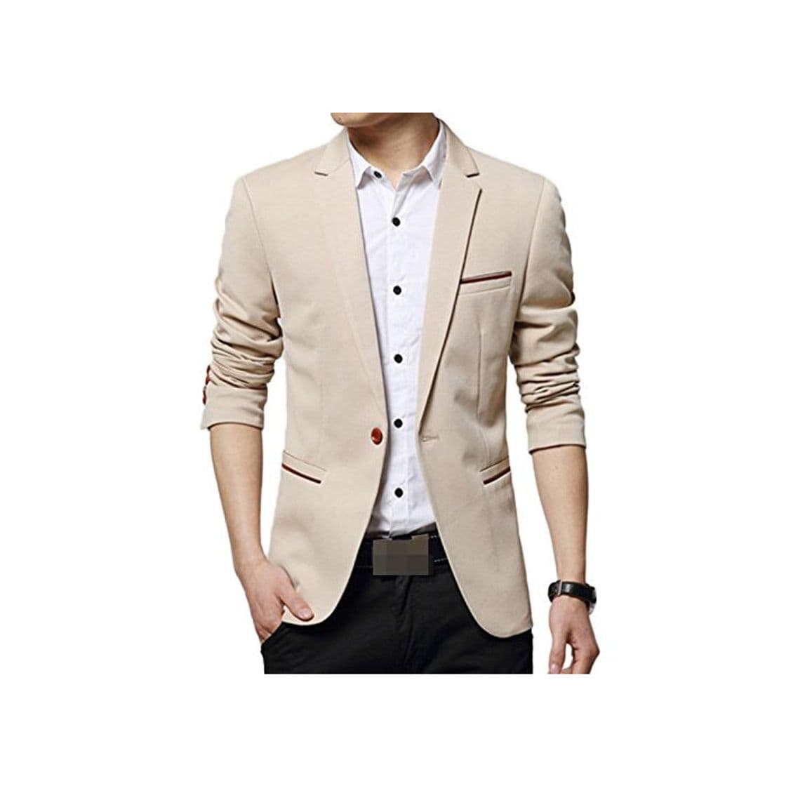 Product LEOCLOTHO Blazer Casual para Hombre Slim fit Chaquetas de Traje de Un