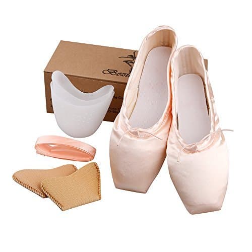 Lugar TXJ Punta Zapatos de Ballet para Niñas y Mujeres(Rosa