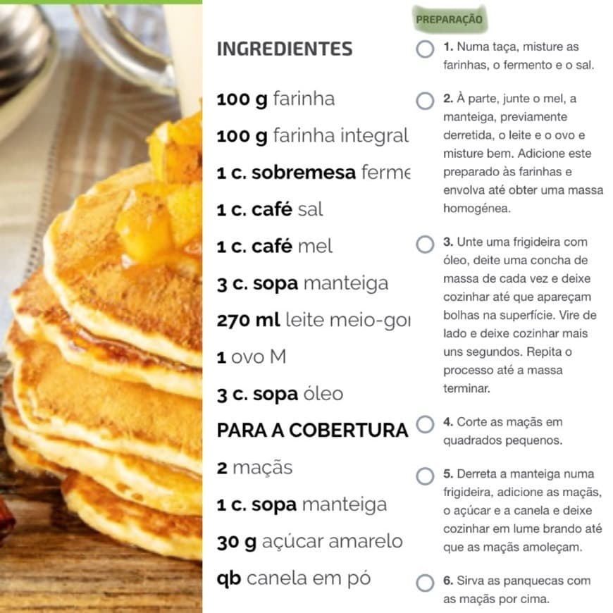 Fashion Panquecas com maçã e canela | | 🥞 🍎