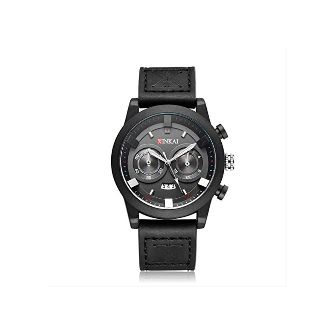 Producto Relojes Mecánicos Automáticos para Hombres Reloj Deportivo Marrón Reloj Negro Correa De Cuero Impermeable Relogios Masculino D Negro