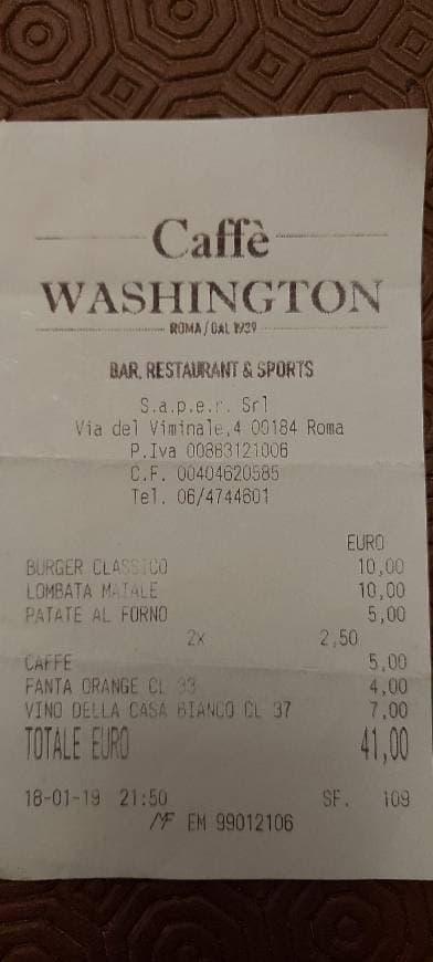 Restaurants Caffe Washington