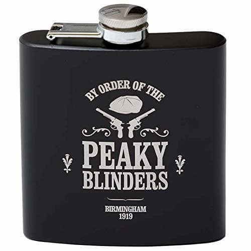 Home Petaca negra inspirada en Peaky Blinders de 170 ml