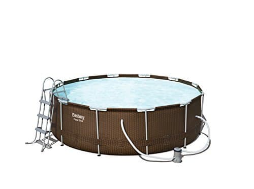 Product Piscina Desmontable Tubular Bestway Power Steel Diseño Rattan 366x100 cm Depuradora de