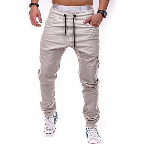 Place LANSKIRT Hombre Pantalones Chándal Jogger Deportivos Urbano Pantalón de Trabajo Ropa Fitness