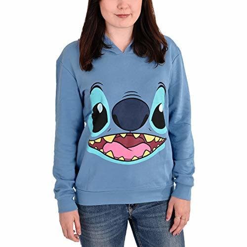 Lugar Lilo & Stitch Disney Hoodie Stitch Cara con Capucha de algodón Azul