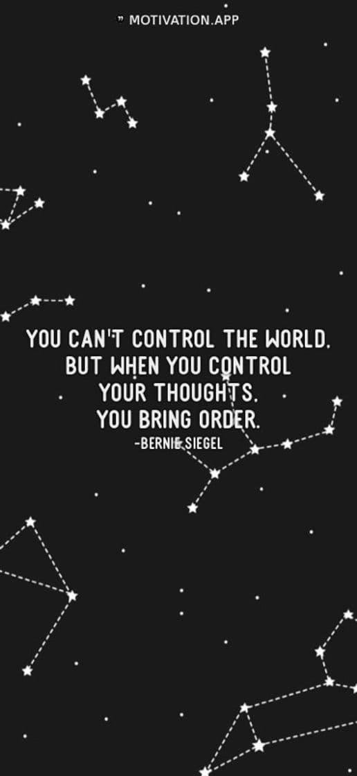 Moda You cant control the world but when you control your thought