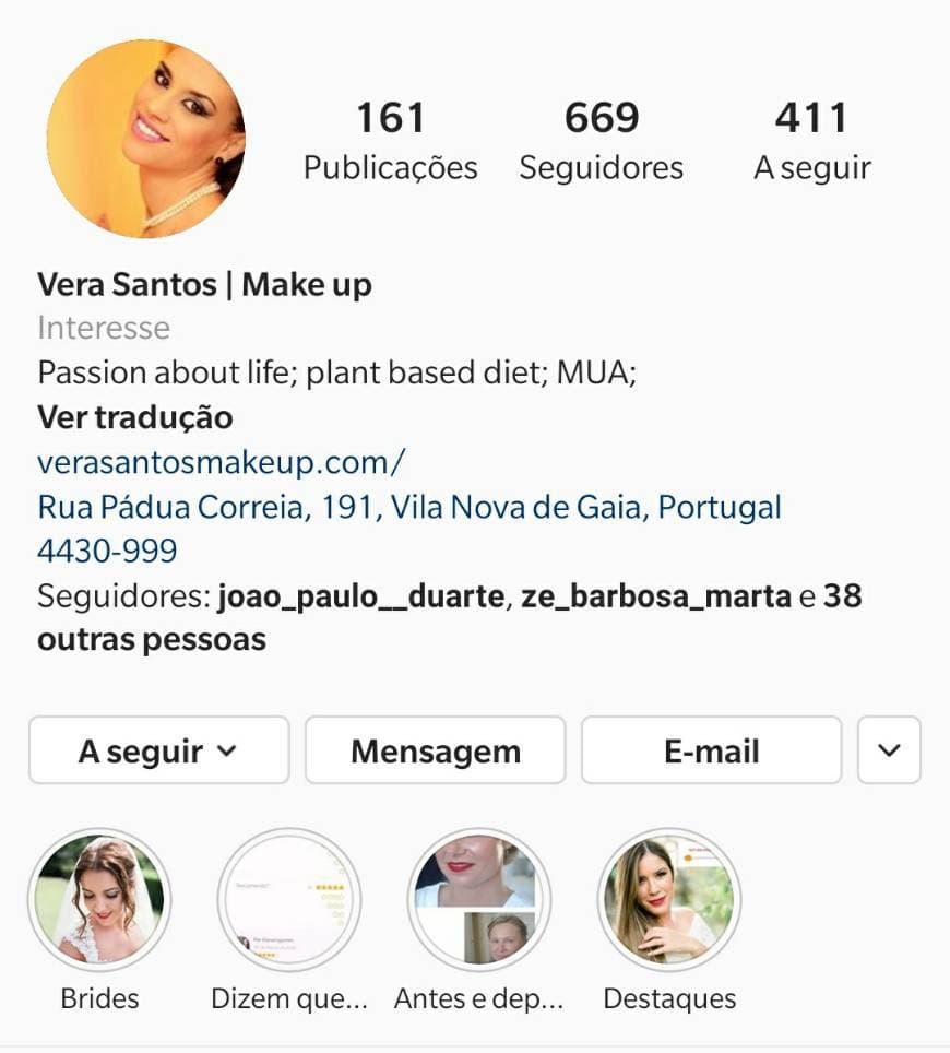 Moda Vera Santos - Makeup Instagram