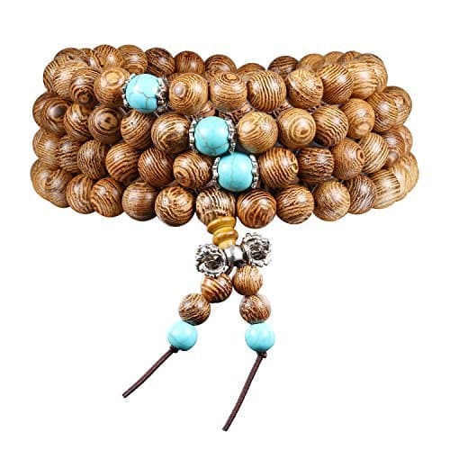 Fashion 108 Beads Bracelet Tibetan Buddhist Buddha Meditation Natural Wood Mala Prayer Bead