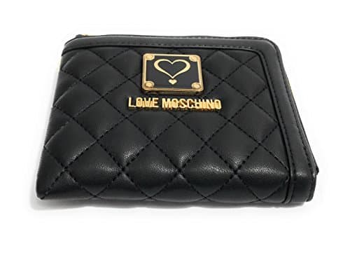 Lugar PORTAFOGLIO DONNA LOVE MOSCHINO NAPPA TRAPUNTATO ZIP AROUND SMALL NERO AS17MO28