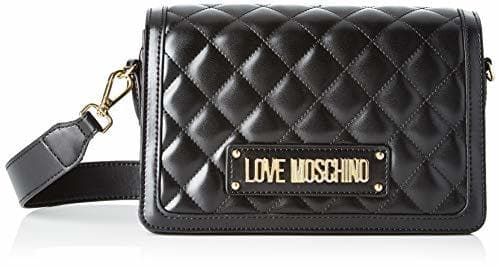 Moda Love Moschino Jc4002pp18la0000, bolso bandolera Unisex Adulto, Negro