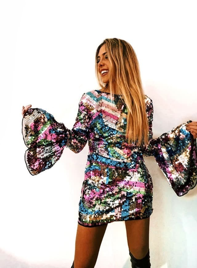 Product VESTIDO ASOS MANGA LARGA CON LENTEJUELAS 